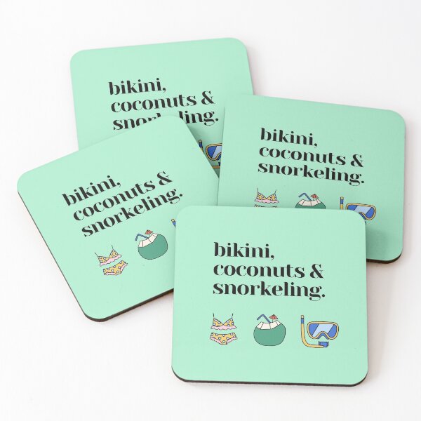 Item preview, Bikini, coconuts & snorkeling. designed and sold by Printed-Goodies.