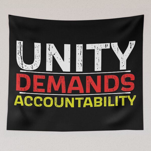 Item preview, Unity Demands Accountability designed and sold by AllLeftSides42.