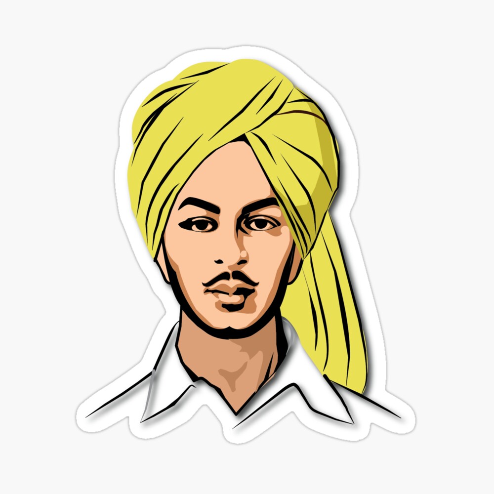 Bhagat Singh Photo Printed Casual Polo T-shirts