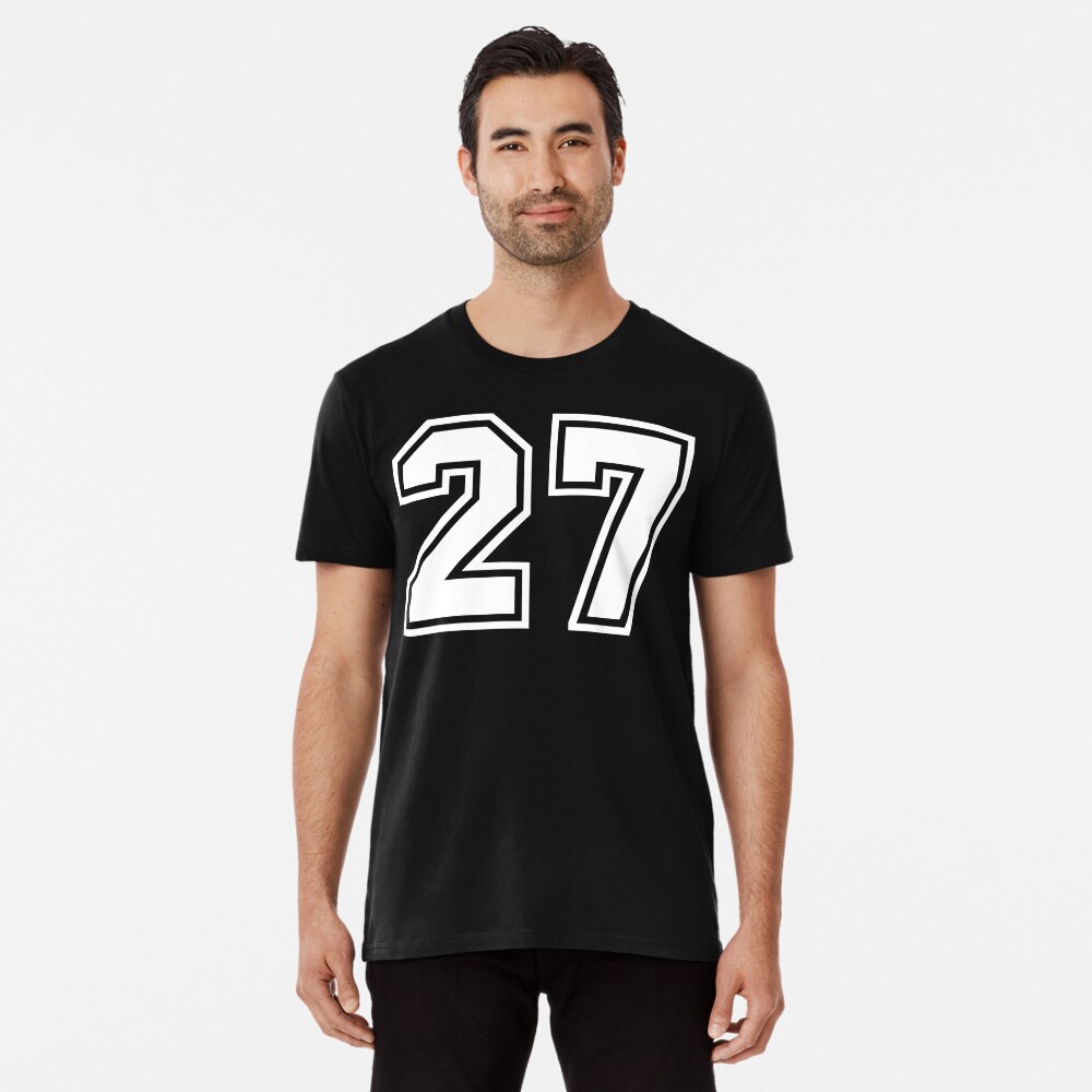 Premium Vector  Vector basketball and baseball sport numbers 27 jersey  number 27