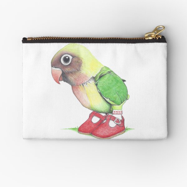Item preview, Lovebird Chick in Heart Buckle Shoes designed and sold by JimsBirds.