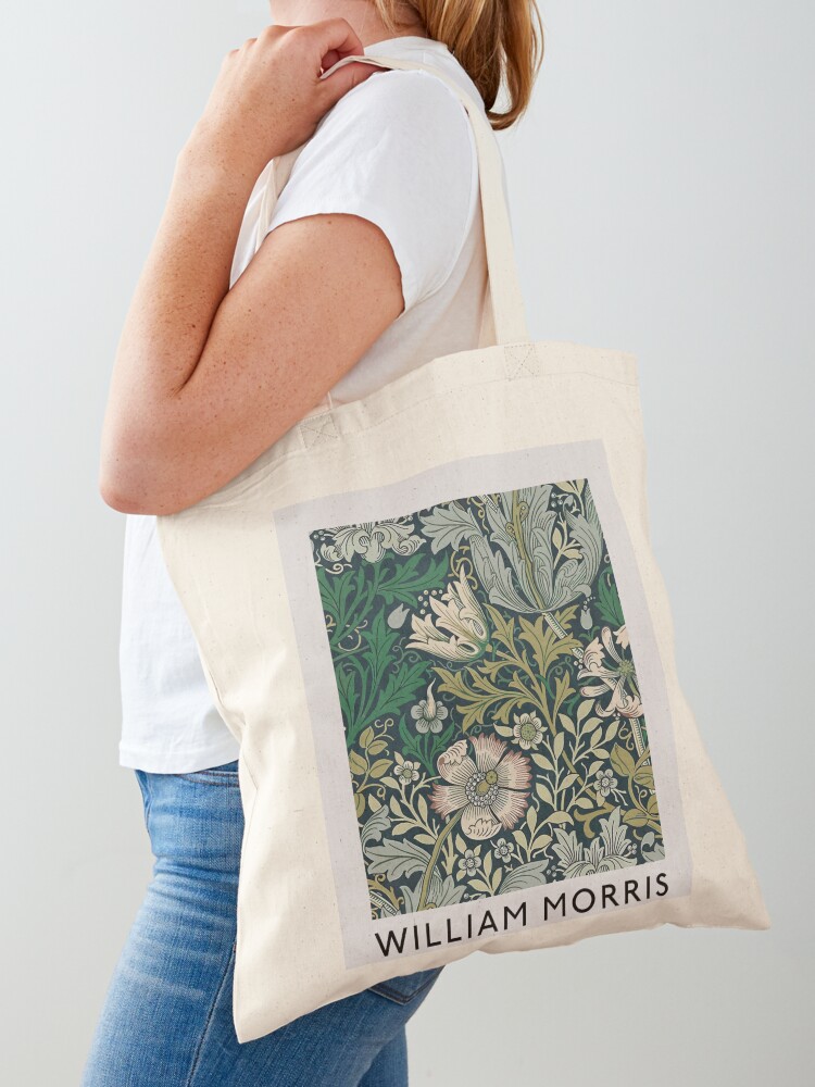 V&A Exhibition William Morris Handmade Tote Bag Zip on Top 