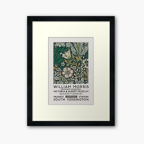 Item preview, William Morris Exhibition art, Art Nouveau, Victoria and Albert Museum, Morris Flower Pattern, Home Decor, Wall Art designed and sold by Digital  Cloud.