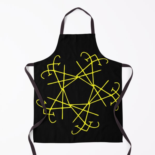 Item preview, Lucifer Sigil snowflake Star Pattern Yellow designed and sold by AlasAHintStudio.
