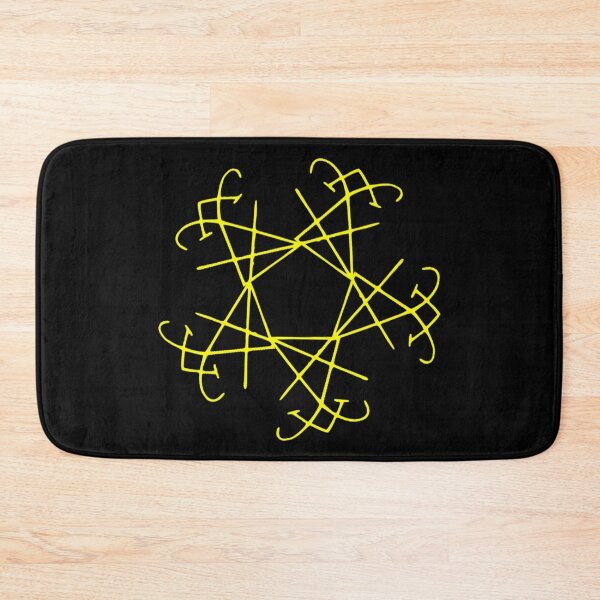 Item preview, Lucifer Sigil snowflake Star Pattern Yellow designed and sold by AlasAHintStudio.