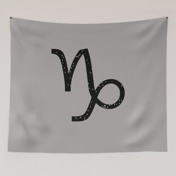Item preview, Capricorn Symbol Black and White Stars designed and sold by BoldNFresh.