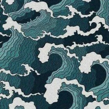 Artwork thumbnail, Ocean pattern by RaghadShop