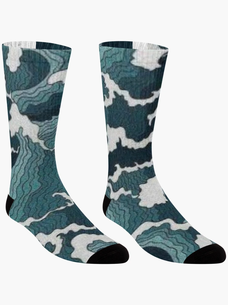 Thumbnail 3 of 5, Socks, Ocean pattern designed and sold by RaghadShop.