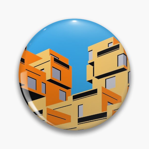 Item preview, Habitat 67 Block Colours, Montreal, Canada Print, Brutalist, Brutalism, Architecture designed and sold by sketchingarchi.