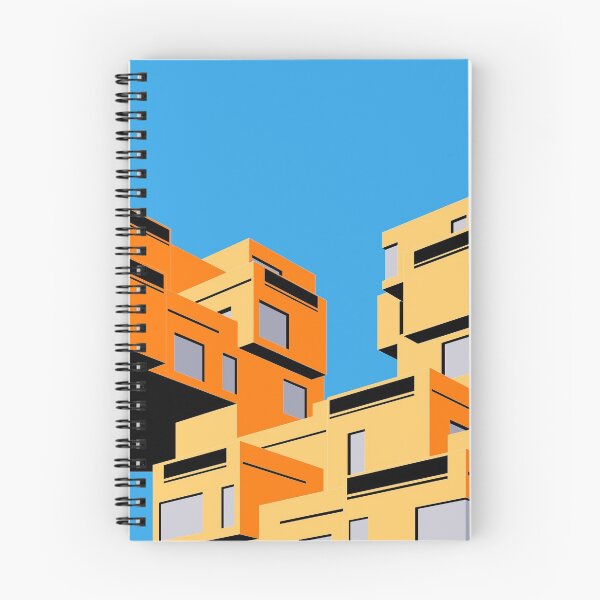 Item preview, Habitat 67 Block Colours, Montreal, Canada Print, Brutalist, Brutalism, Architecture designed and sold by sketchingarchi.