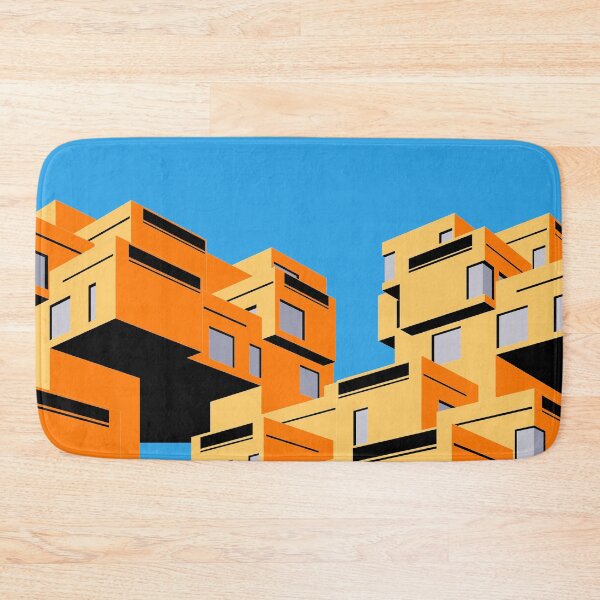 Item preview, Habitat 67 Block Colours, Montreal, Canada Print, Brutalist, Brutalism, Architecture designed and sold by sketchingarchi.