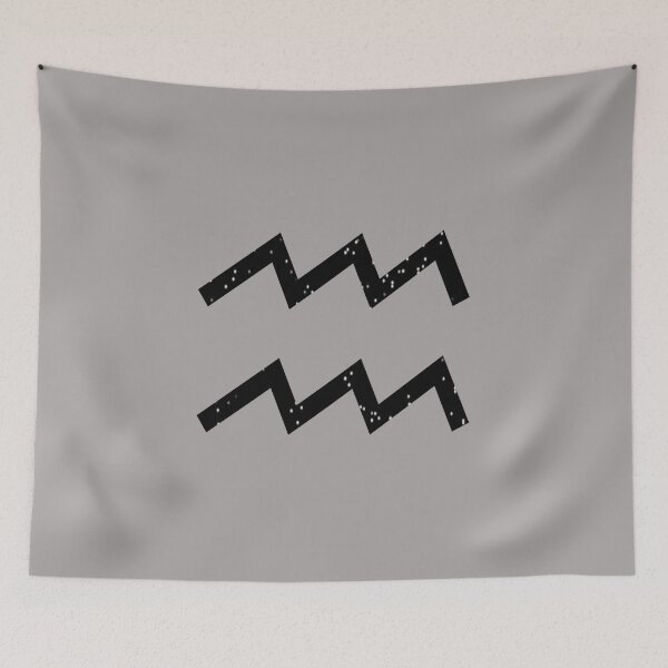 Item preview, Aquarius Symbol Black and White Stars designed and sold by BoldNFresh.