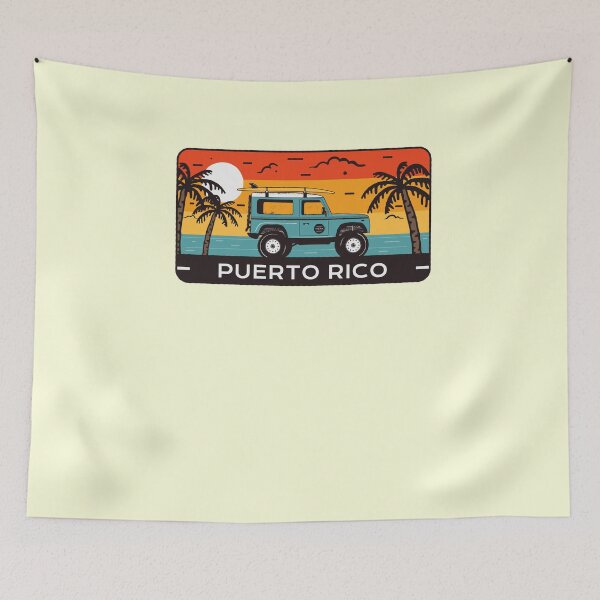 Item preview, Gift for Puerto Ricans | Puerto Rico Flag Retro Sunset Palm Tree designed and sold by ETIndustries.