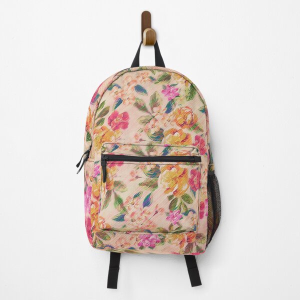 Item preview, Golden Flitch (Digital Vintage Retro / Glitched Pastel Flowers - Floral design pattern) designed and sold by badbugs.