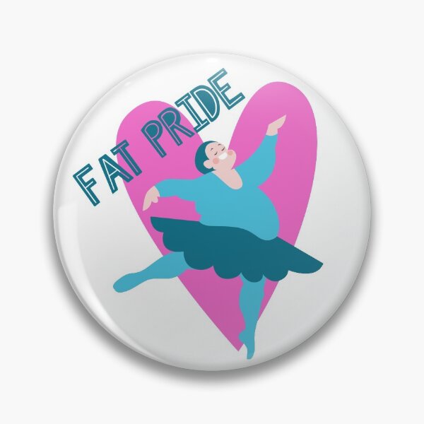 Item preview, Fat Pride! Happy fat woman dancing designed and sold by incurablehippie.