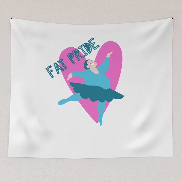 Item preview, Fat Pride! Happy fat woman dancing designed and sold by incurablehippie.