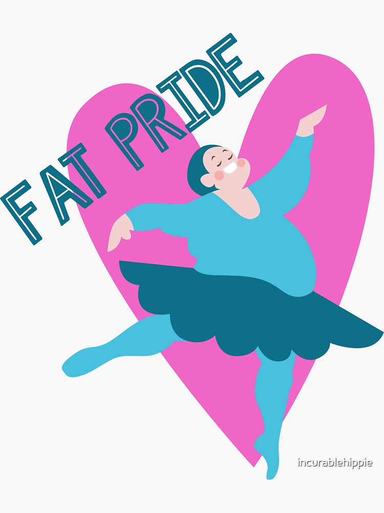 Fat Pride! Happy fat woman dancing by incurablehippie