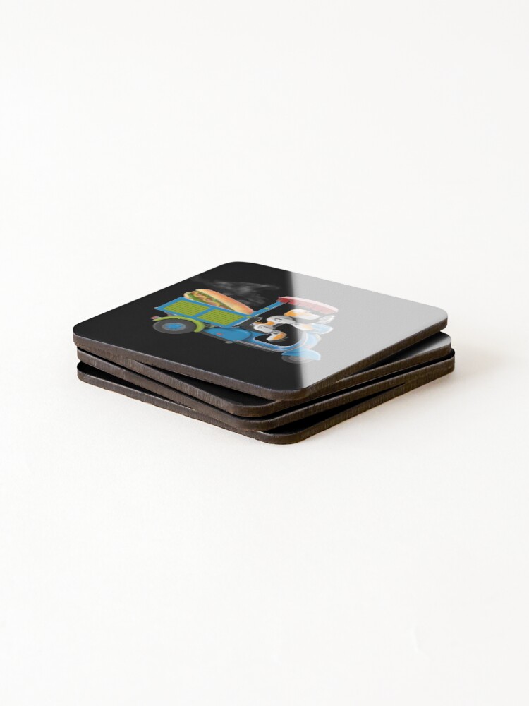 Thumbnail 4 of 5, Coasters (Set of 4), Dog Riding Motorcycle designed and sold by Davidpy.