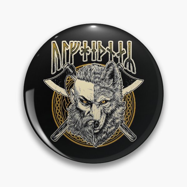 Item preview, Viking Wolf Ulfhednar Pagan Warrior Ulfhedinn Norse Futhark Runes designed and sold by BluePagan.