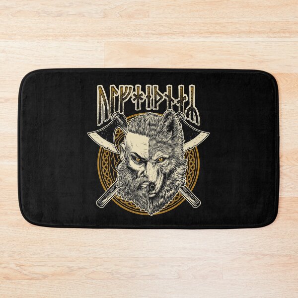 Item preview, Viking Wolf Ulfhednar Pagan Warrior Ulfhedinn Norse Futhark Runes designed and sold by BluePagan.