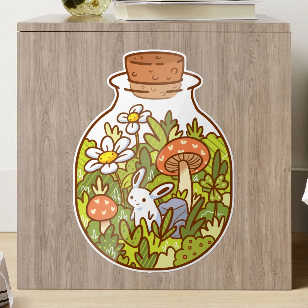 Bunny in a Bottle Sticker for Sale by katiecrumpton