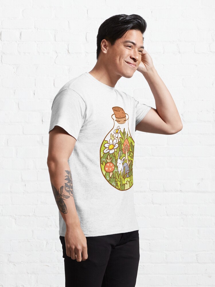 Vista alternativa de Camiseta clásica Conejito en una botella
