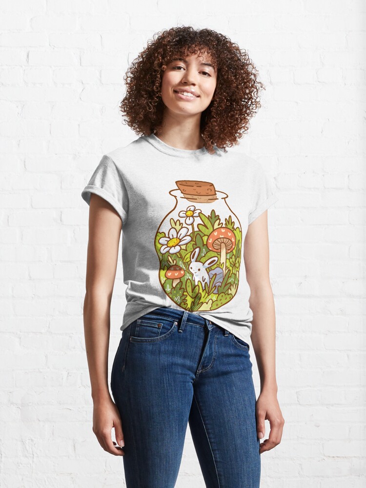 Vista alternativa de Camiseta clásica Conejito en una botella