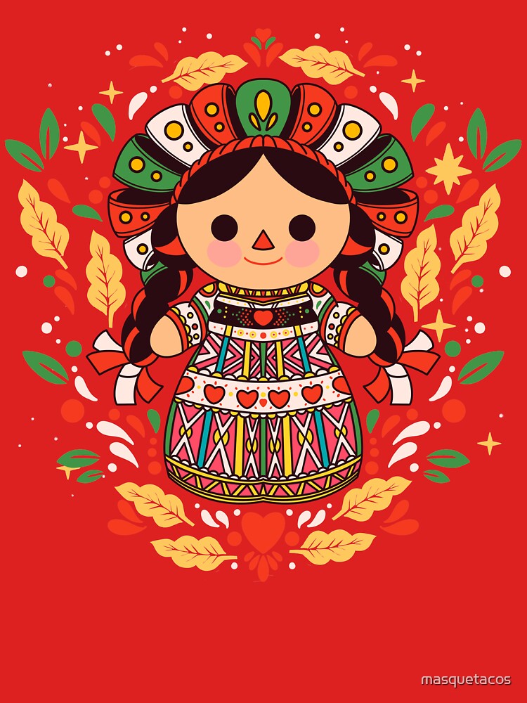 Camiseta esencial for Sale con la obra «Muñeca mexicana» de
