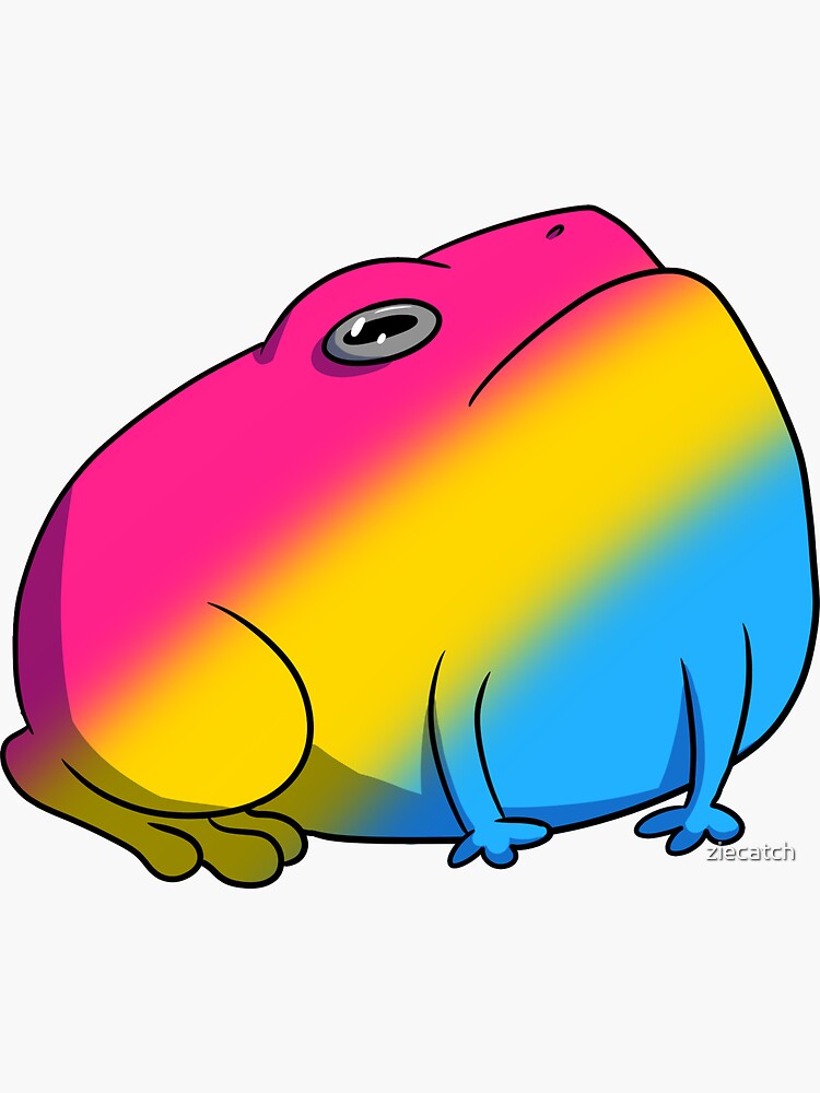 "Pan Pride Frog" Sticker for Sale by ziecatch | Redbubble