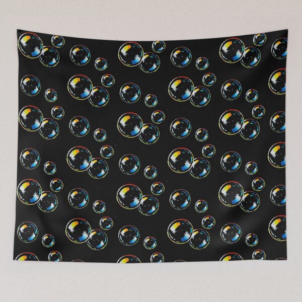 Item preview, Bubbles on black background designed and sold by Tiff02Art.