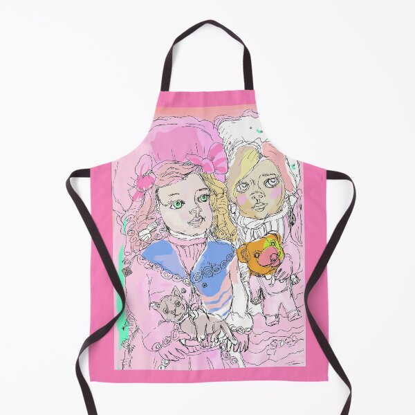 Item preview, Vintage Dolls With Animal Toys (Original Drawing by ACCI)  designed and sold by VanyssaGraphics.