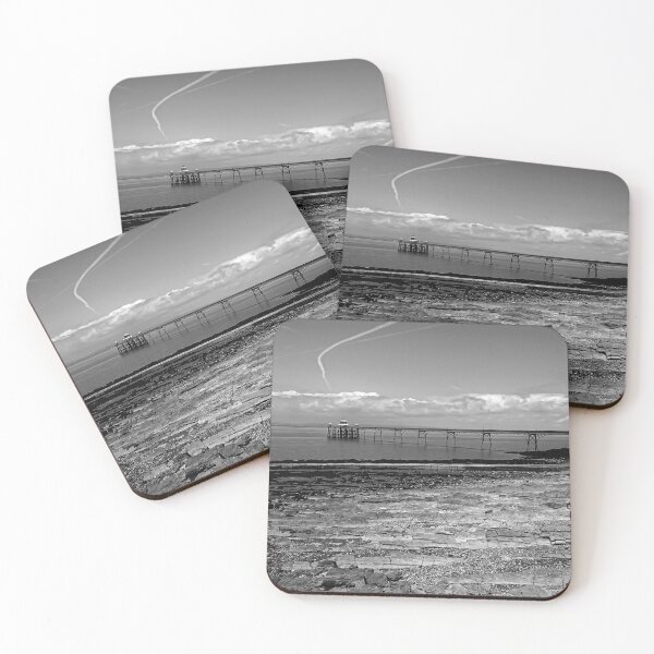 Item preview, Clevedon Pier Vapour Trails Low Tide designed and sold by CloneDigitalArt.