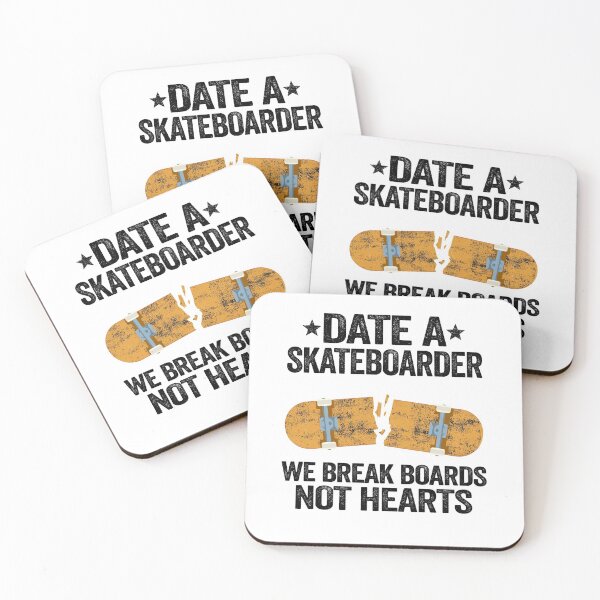 Item preview, Date A Skateboarder We Break Boards Not Hearts Funny Skateboard designed and sold by Stronzi.