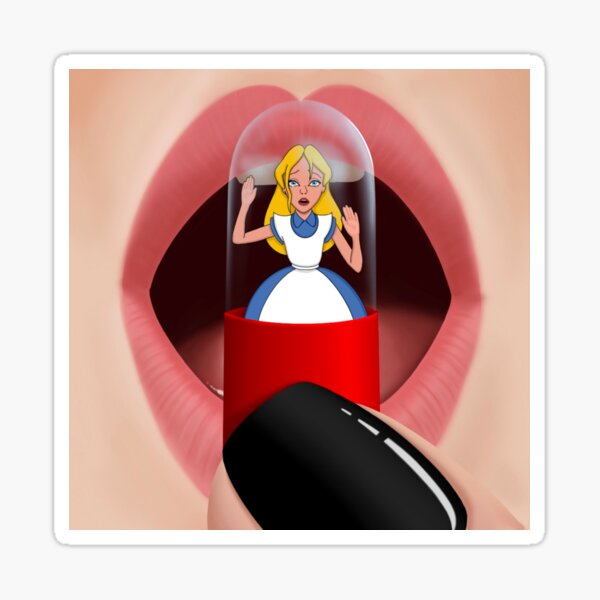 Alice in a Pill Sticker