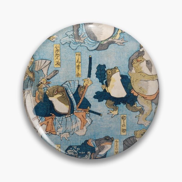 Item preview, Famous Heroes of the Kabuki Stage Played by Frogs designed and sold by RosaleesPaperie.