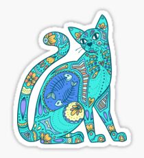 Pegatina patrón de gato