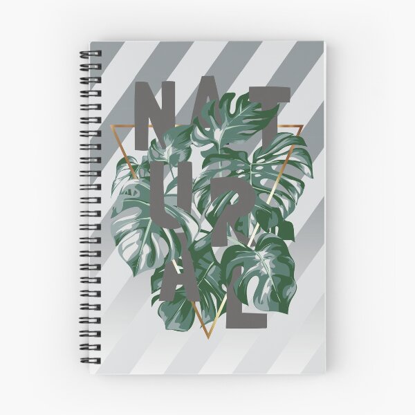 Item preview, Natural Typography and Tropical Leaves in grey diagonal designed and sold by VinBasis.