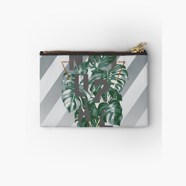 Item preview, Natural Typography and Tropical Leaves in grey diagonal designed and sold by VinBasis.