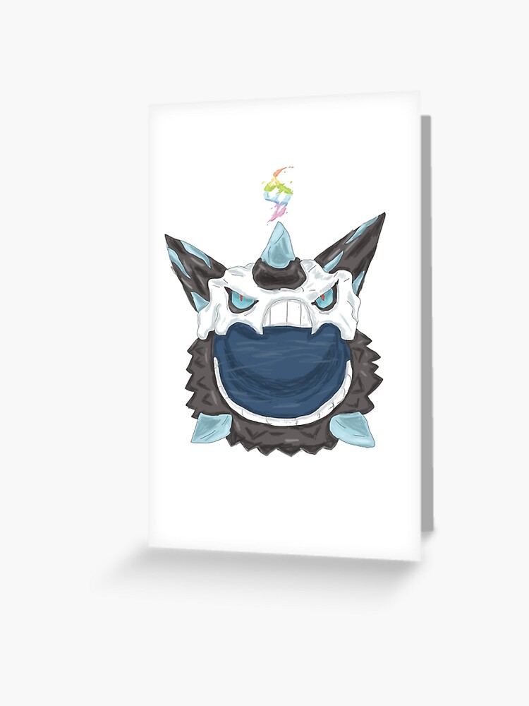 Pokemon Mega Glalie Greeting Card By Megalos Redbubble