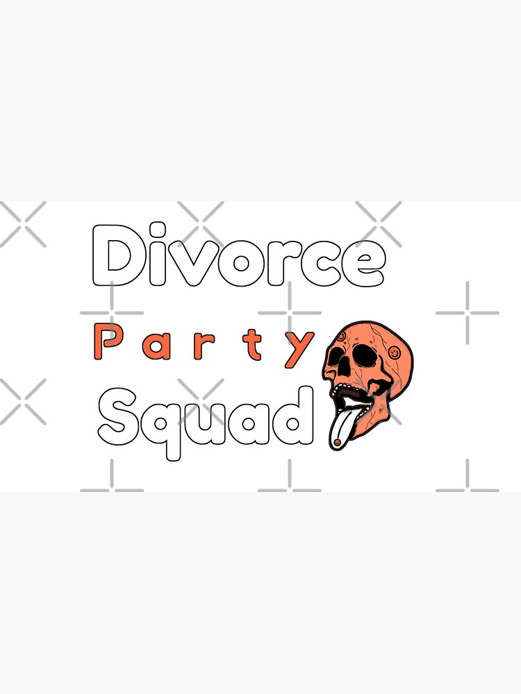 Cool Colorful Divorce Party Squad Skull Design Divorced Happily And Finally Resqued Nice Blue 6449