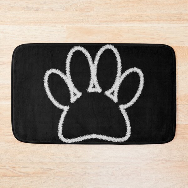 Item preview, White Chalk Line Dog Paw Print designed and sold by Almdrs.