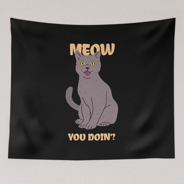 Item preview, Meow You Doin' designed and sold by RiseandShineTee.