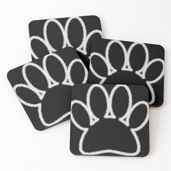 Item preview, White Chalk Line Dog Paw Print designed and sold by Almdrs.