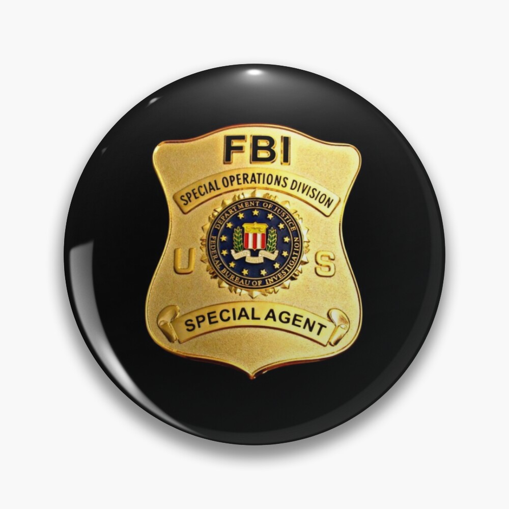 FBI Special Agent's Daughter Wallet w/Antique 1-inch Pin