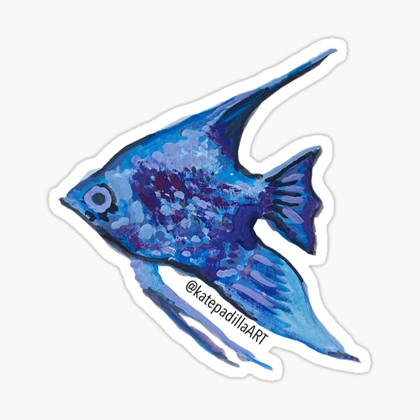 Blue Angel Fish Stickers for Sale, Free US Shipping
