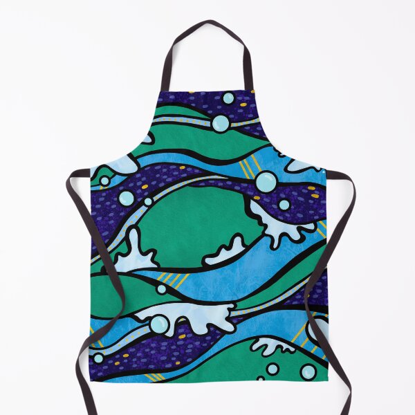 Item preview, Ocean Water Pattern with Outline designed and sold by Druid Soup.