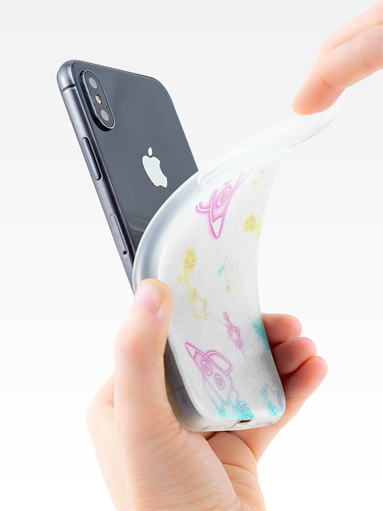 Thumbnail 4 of 5, iPhone Case, Fun Neon Rockets designed and sold by OfficialRemii.