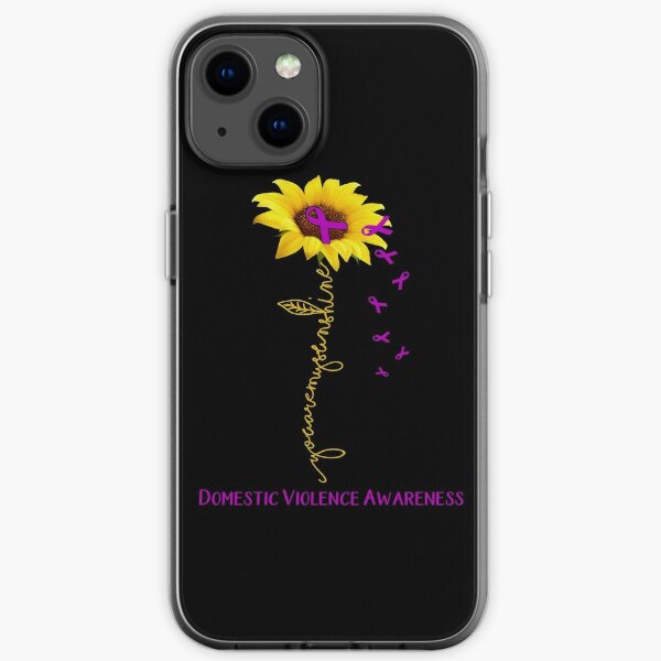 Sunflower You Are My Sunshine Domestic Violence Awareness iPhone Soft Case