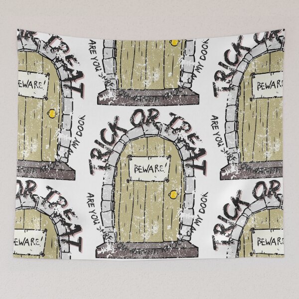 Item preview, Distressed Trick or Treat Are You Sure You Wanna Knock On My Door designed and sold by 133DandC.