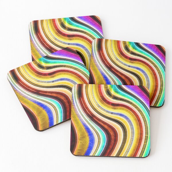 Item preview, Multicolor Lines Pattern -  Rainbow Abstract Pattern - Orange, Blue, Red, Purple  Wavy Lines designed and sold by silviaol.